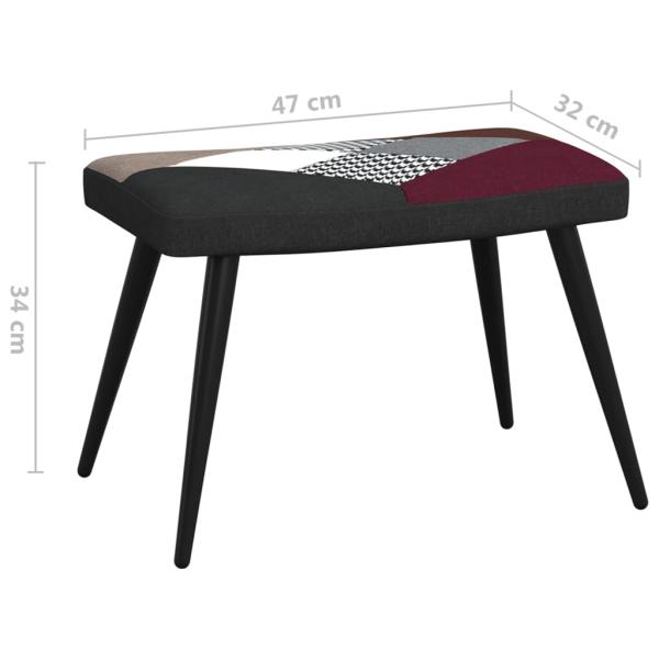 Relaxsessel mit Hocker Patchwork Stoff