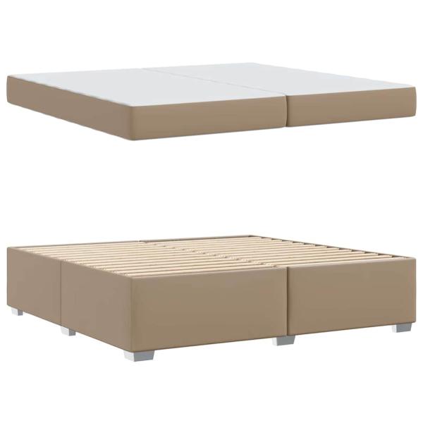 Bettgestell Cappuccino 200 x 200 cm Kunstleder