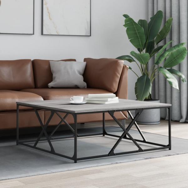 ARDEBO.de - Couchtisch Grau Sonoma 100x100x40 cm Holzwerkstoff