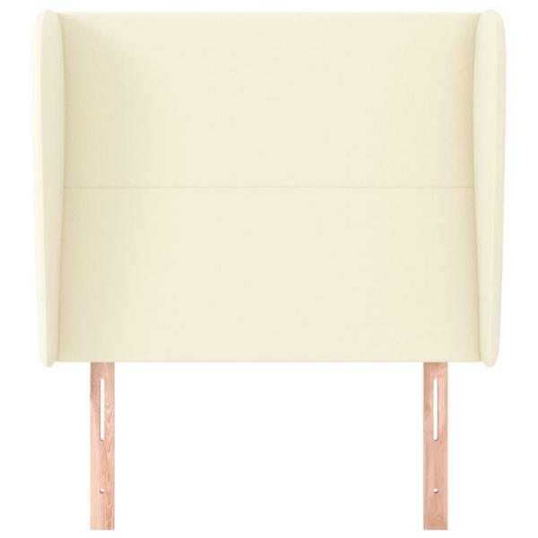 Kopfteil mit Ohren Creme 103x23x118/128 cm Kunstleder
