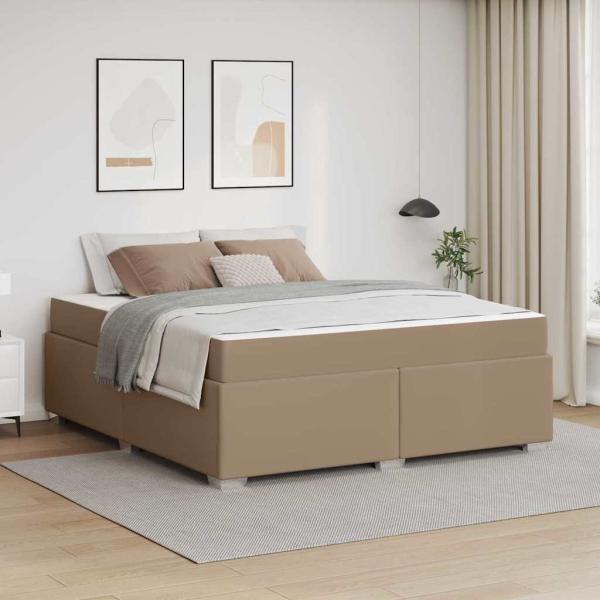 ARDEBO.de - Bettgestell Cappuccino 180 x 200 cm Kunstleder