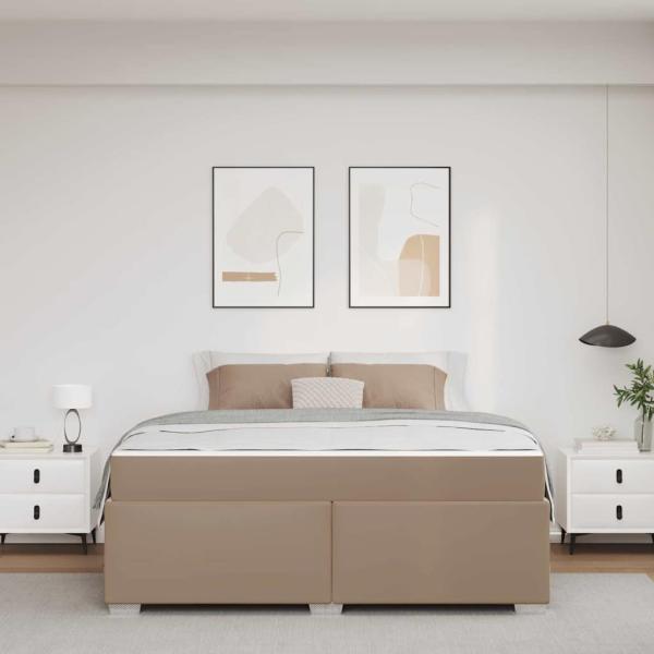 Bettgestell Cappuccino 180 x 200 cm Kunstleder