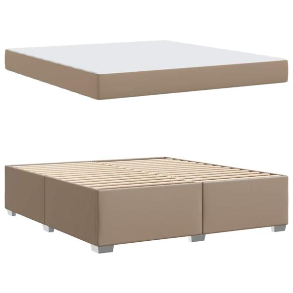 Bettgestell Cappuccino 180 x 200 cm Kunstleder