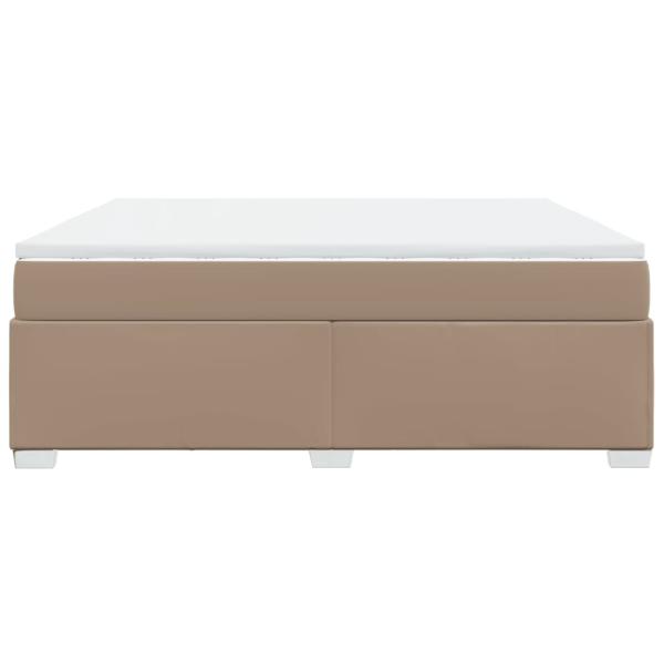 Boxspringbett Matratze Cappuccino-Braun 180x200 cm Kunstleder