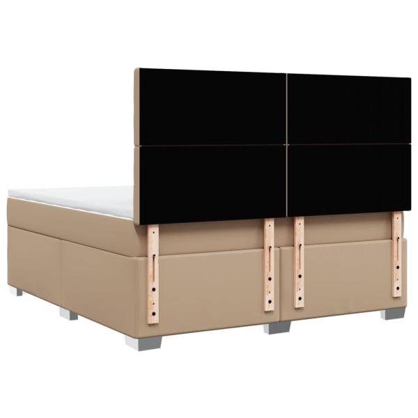 Boxspringbett Matratze Cappuccino-Braun 180x200 cm Kunstleder