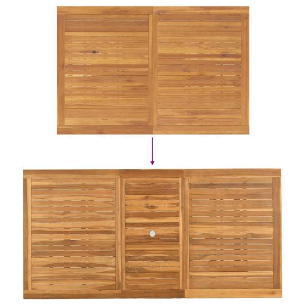 Garten Essgruppe 7 pcs Braun 200 x 100 x 75 cm Teak-Massivholz