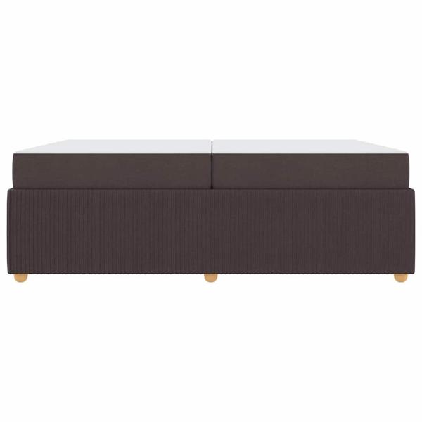 Bettgestell mit Matratze Dunkelbraun 200 x 200 cm Stoff