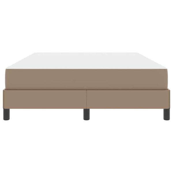 Bett mit Matratze Cappuccino 160 x 200 cm Kunstleder