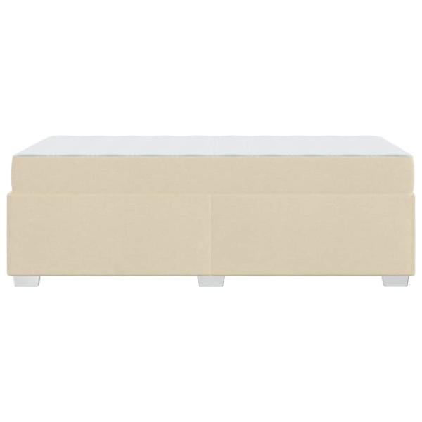Bettgestell Creme 100 x 200 cm Stoff