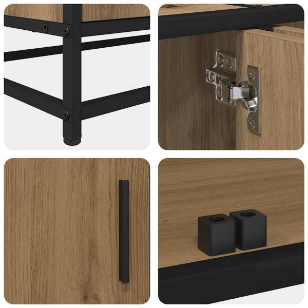 TV-Schränk Eiche handwerklich 210 x 35 x 41 cm Holzwerkstoff