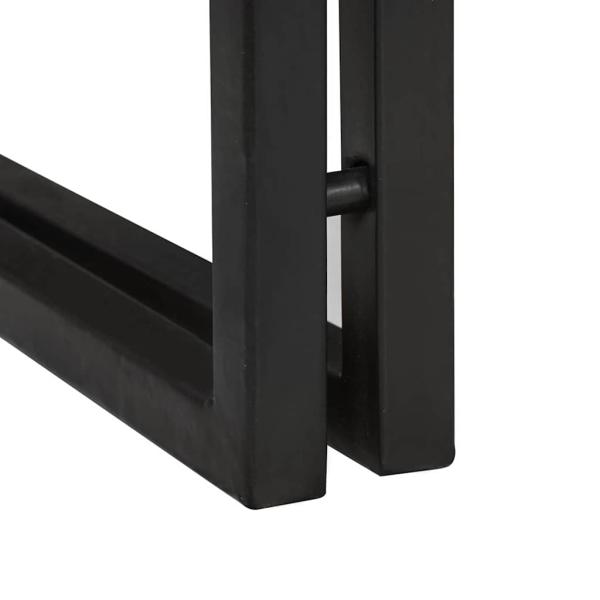 Beistelltisch 30 x 30 x 40 cm Massives Akazienholz und Metall