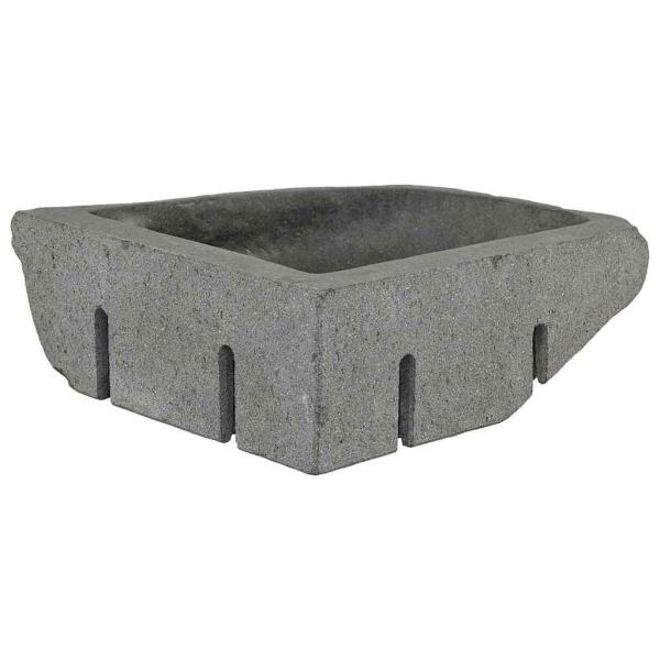 Wandhängende Ecke Waschschüssel Grau (30-37) x (30-37) x 12 cm