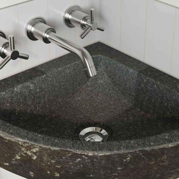 Wandhängende Ecke Waschschüssel Grau (38-45) x (38-45) x 12 cm