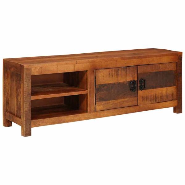 ARDEBO.de - TV-Schränk Braun 110 x 30 x 40 cm massives Mangoholz