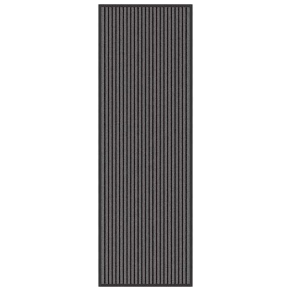 Fußmatte Striped Schwarz und Grau 60 x 180 cm Polypropylen, PVC