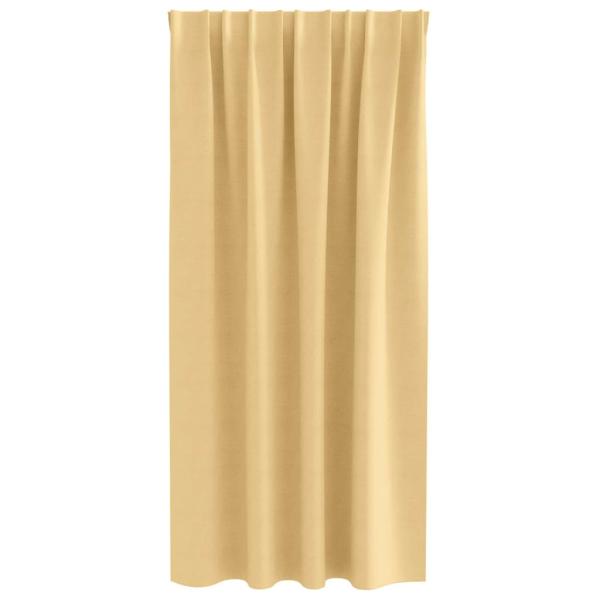 Vorhänge mit Vorhängen 2 pcs Beige Polyester