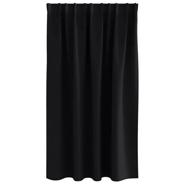 Vorhänge mit Vorhängen 2 pcs Schwarz Polyester