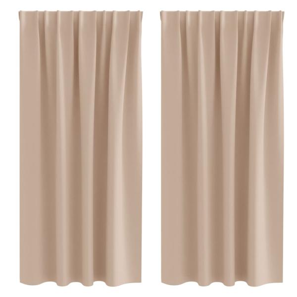Vorhänge mit Vorhängen 2 pcs Taupe Polyester
