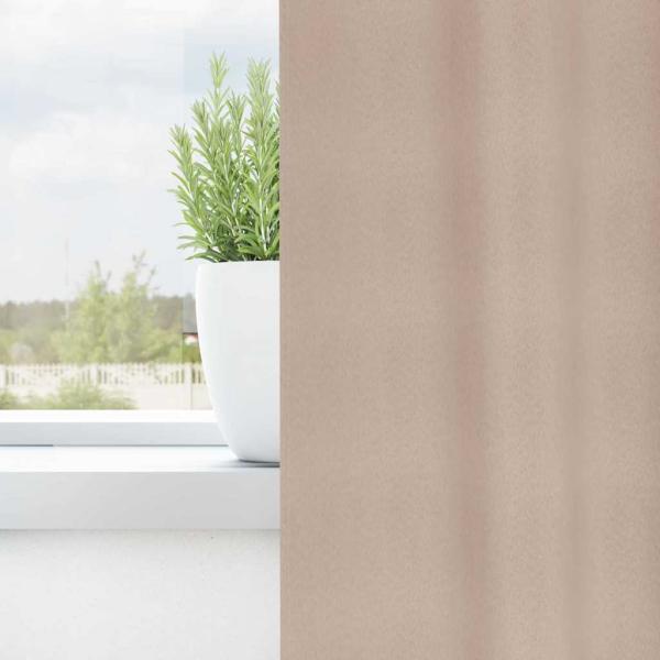Vorhänge mit Vorhängen 2 pcs Taupe Polyester