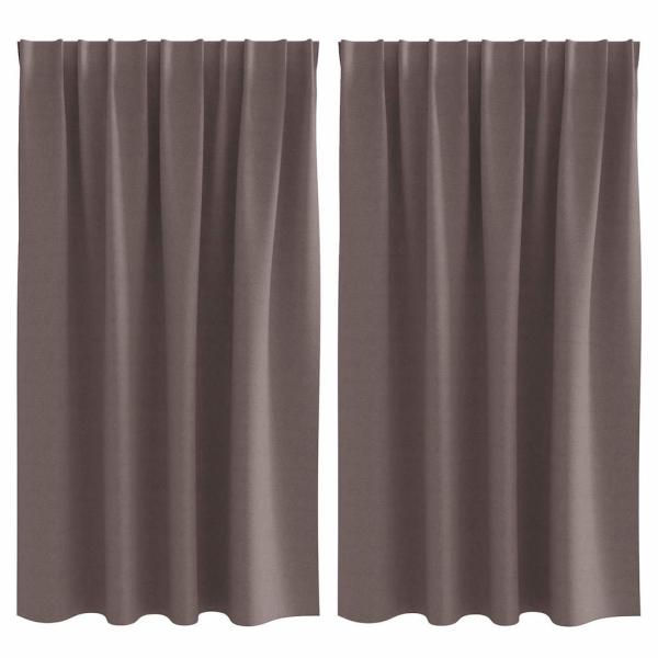 Vorhänge mit Vorhängen 2 pcs Dunkelbraun Polyester