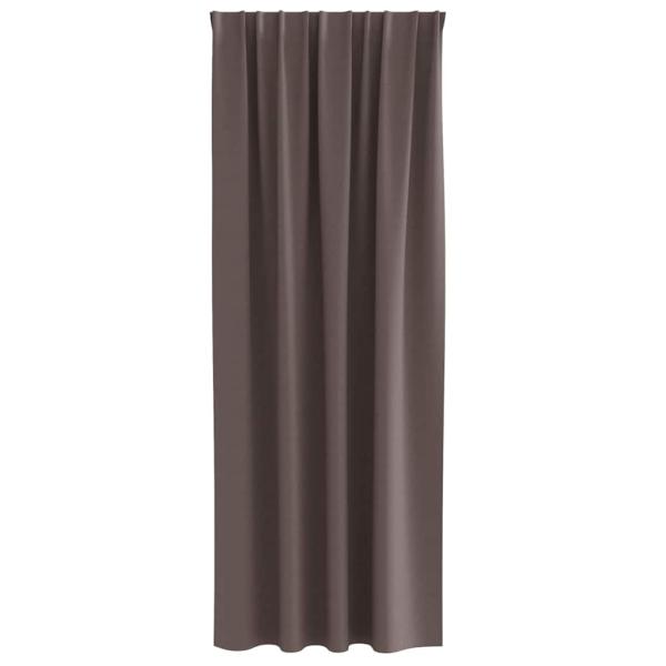 Vorhänge mit Vorhängen 2 pcs Dunkelbraun Polyester