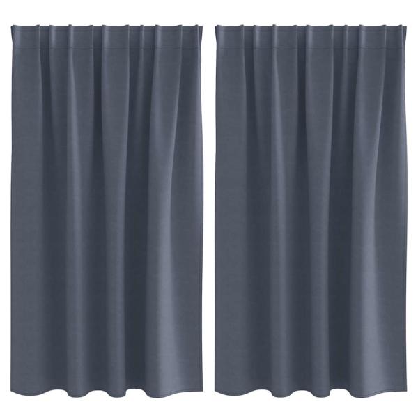 ARDEBO.de - Vorhänge mit Vorhängen 2 pcs Anthrazit Polyester