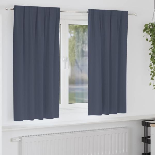 ARDEBO.de - Vorhänge mit Vorhängen 2 pcs Anthrazit Polyester