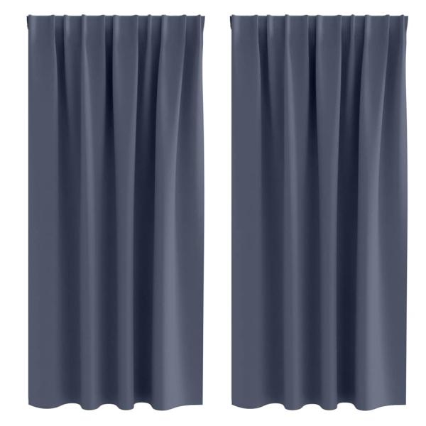 Vorhänge mit Vorhängen 2 pcs Anthrazit Polyester