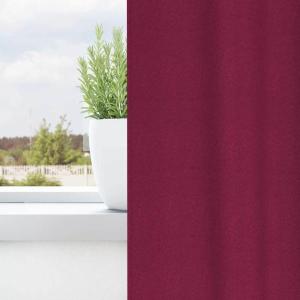 Vorhänge mit Vorhängen 2 pcs Weinrot Polyester