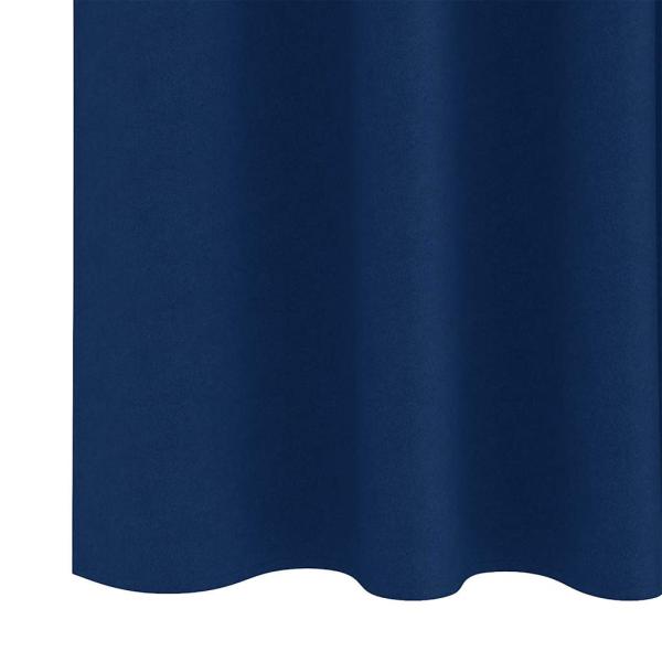 Verdunkelungs-Vorhänge mit Ringen 2 Stk. Dunkelblau Polyester