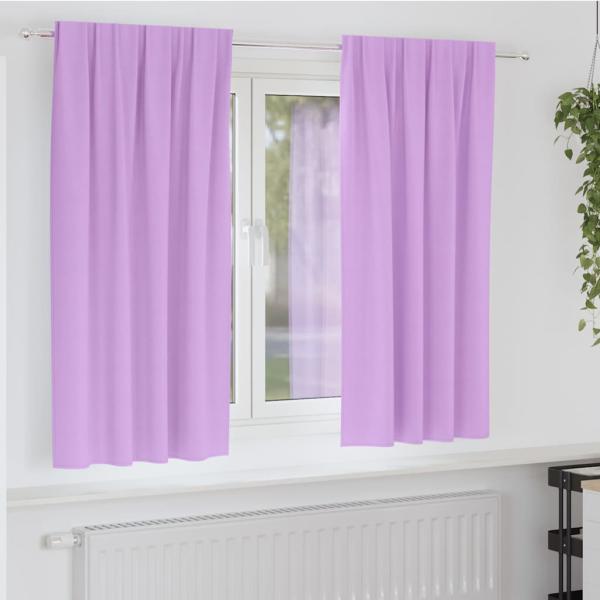 ARDEBO.de - Vorhänge mit Vorhängen 2 pcs Lila Polyester