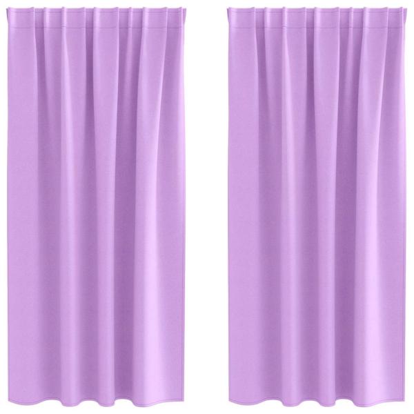 Vorhänge mit Vorhängen 2 pcs Lila Polyester