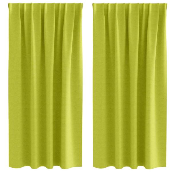 Vorhänge mit Vorhängen 2 pcs Apfelgrün Polyester