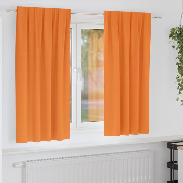 ARDEBO.de - Vorhänge mit Vorhängen 2 pcs Orange Polyester