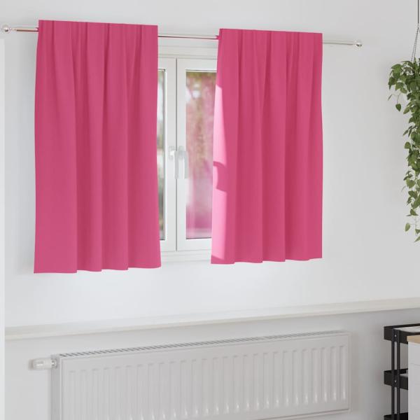 ARDEBO.de - Vorhänge mit Vorhängen 2 pcs Leuchtendes Pink Polyester