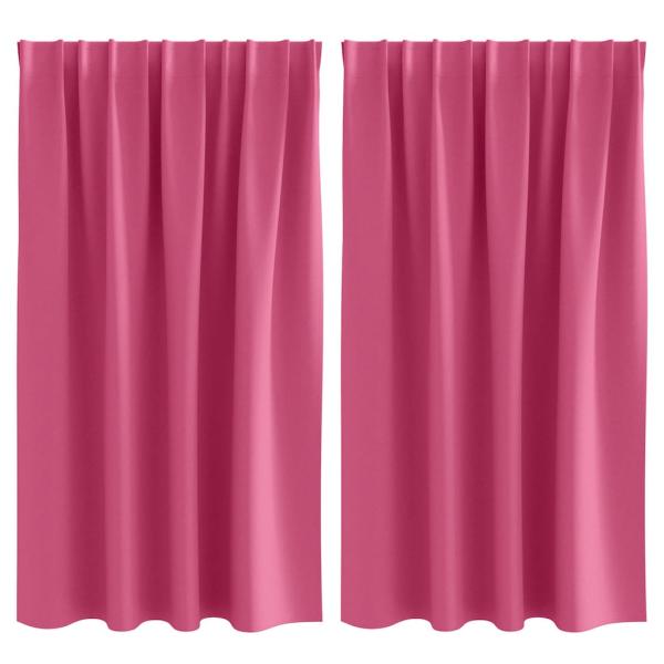 Vorhänge mit Vorhängen 2 pcs Leuchtendes Pink Polyester