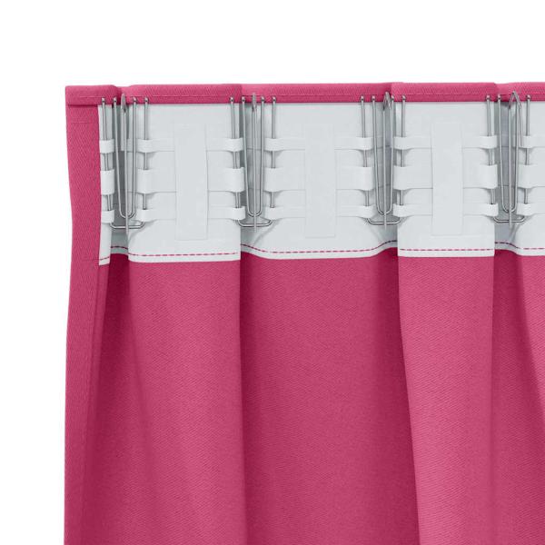Vorhänge mit Vorhängen 2 pcs Leuchtendes Pink Polyester