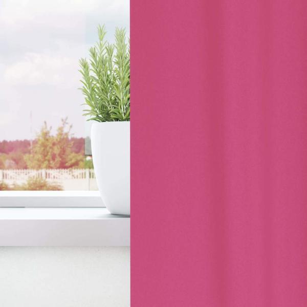 Vorhänge mit Vorhängen 2 pcs Leuchtendes Pink Polyester