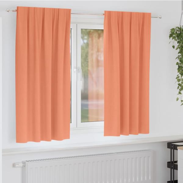 ARDEBO.de - Vorhänge mit Vorhängen 2 pcs Terrakotta Polyester