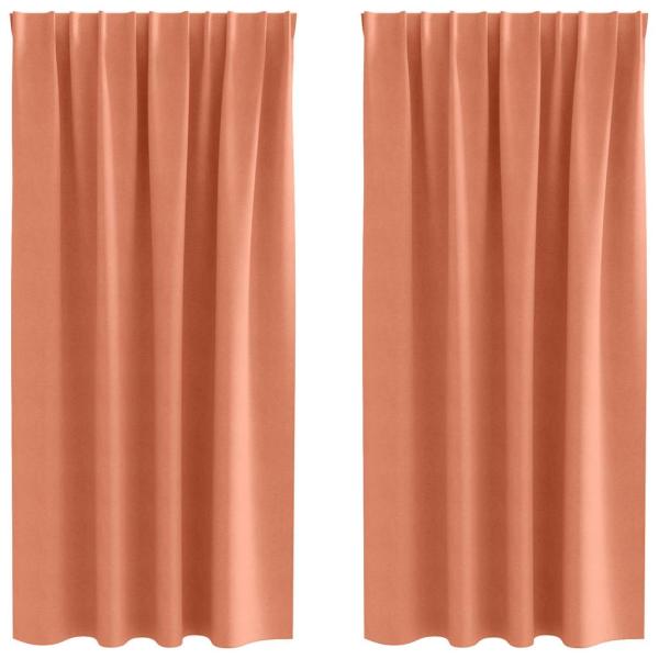 Vorhänge mit Vorhängen 2 pcs Terrakotta Polyester