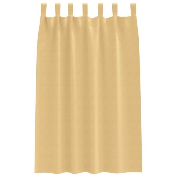 Vorhänge mit Vorhängen 2 pcs Beige Polyester