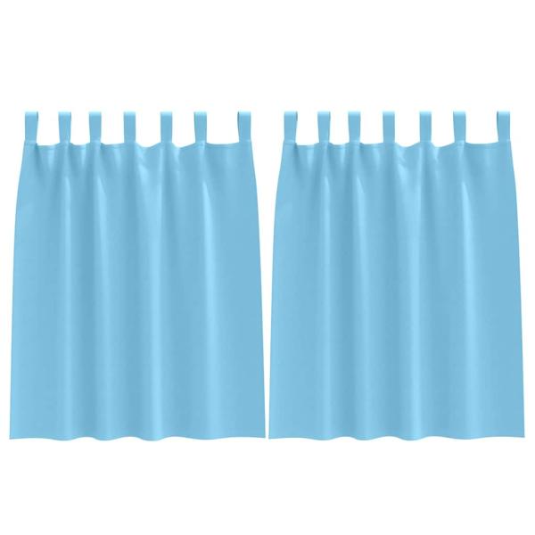 Vorhänge mit Vorhängen 2 pcs Hellblau Polyester