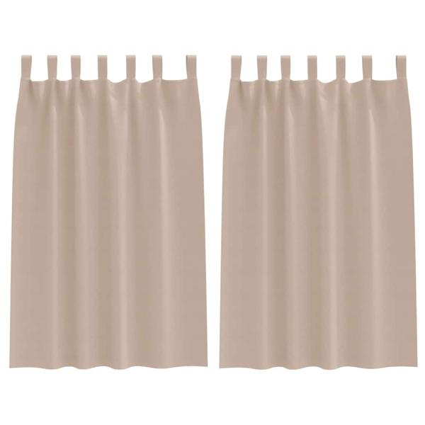 Vorhänge mit Vorhängen 2 pcs Taupe Polyester