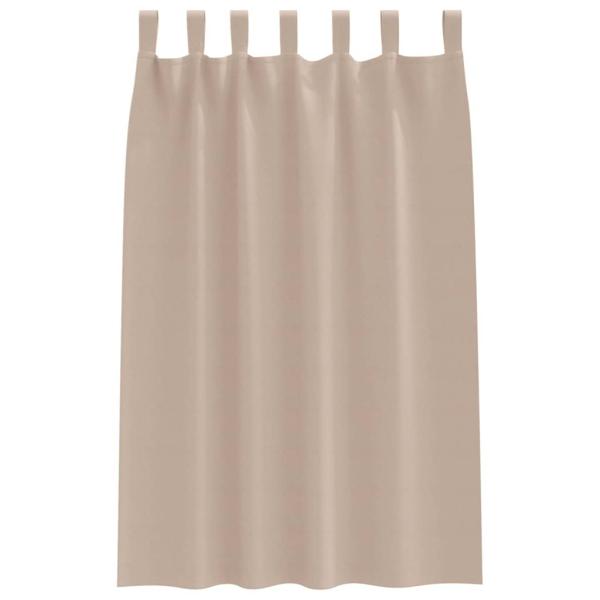 Vorhänge mit Vorhängen 2 pcs Taupe Polyester