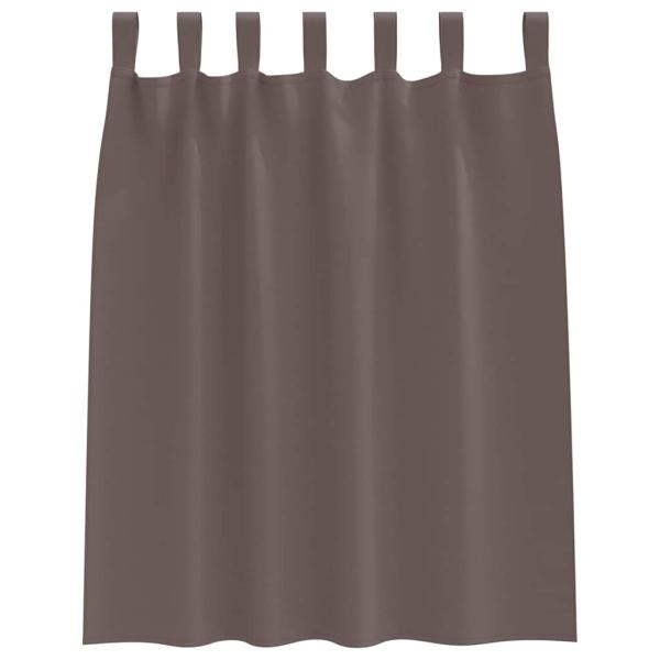 Vorhänge mit Vorhängen 2 pcs Dunkelbraun Polyester