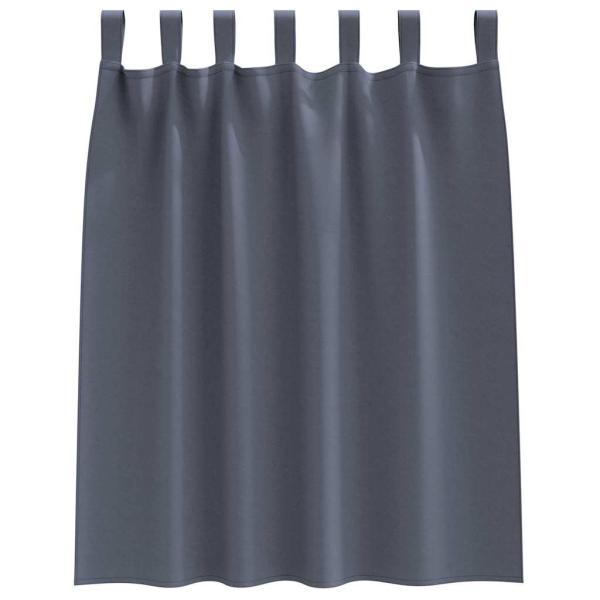 Vorhänge mit Vorhängen 2 pcs Anthrazit Polyester
