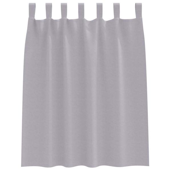 Vorhänge mit Vorhängen 2 pcs Metallgrau Polyester