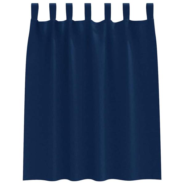 Vorhänge mit Vorhängen 2 pcs Dunkelblau Polyester