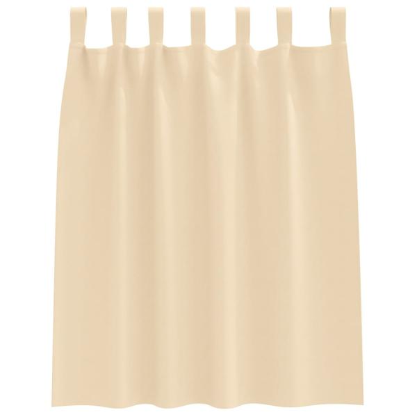 Vorhänge mit Vorhängen 2 pcs Creme Polyester