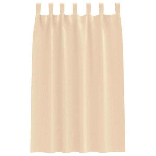 Vorhänge mit Vorhängen 2 pcs Creme Polyester